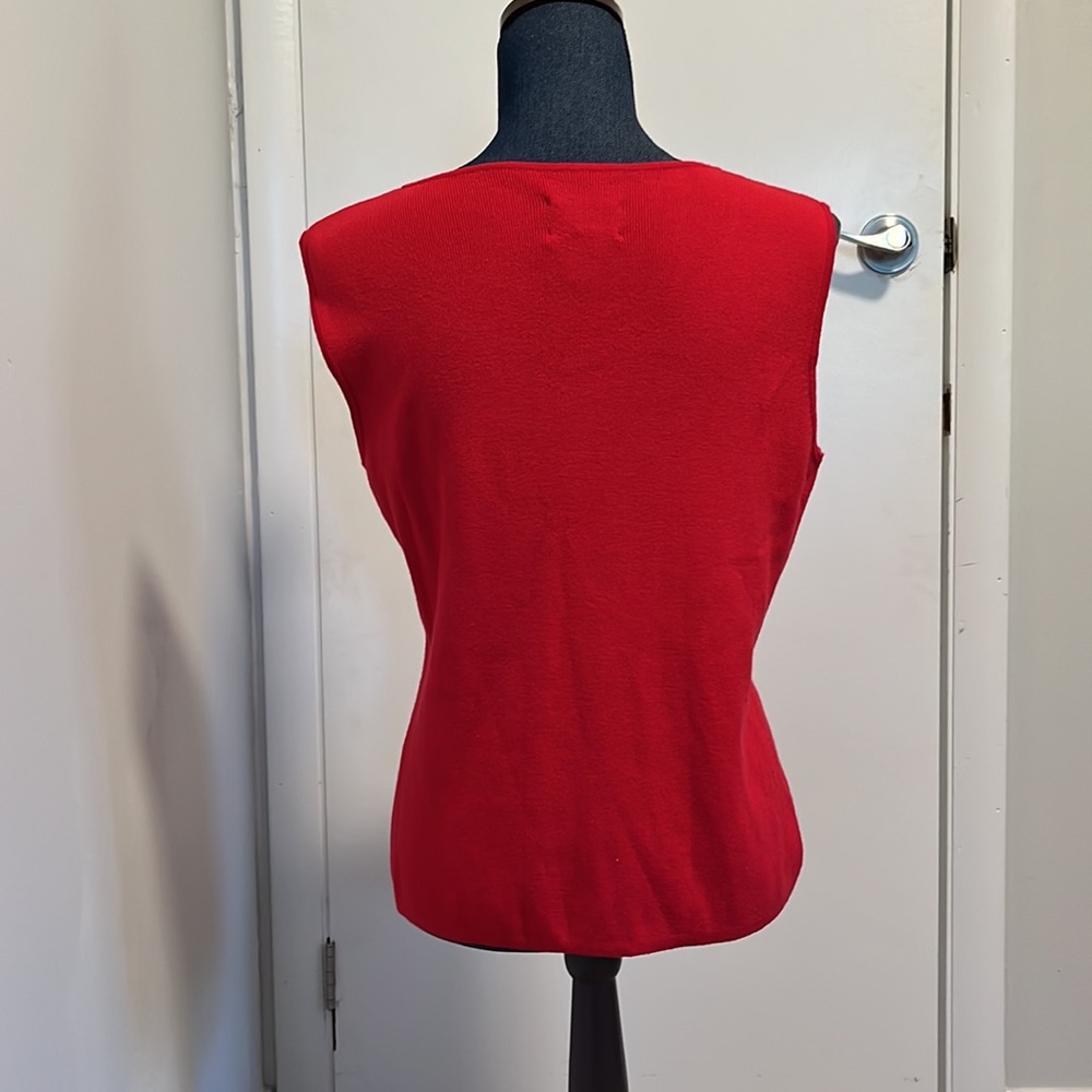 Chico’s design size L red sweater shell vintage - Picture 5 of 5